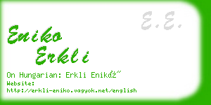 eniko erkli business card